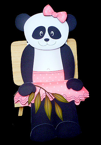3D on the Shelf Card Kit - Su Ling Little Panda Bear by Diane  Hitchcox