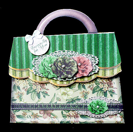 Shabby Chic Handbag Shaped Card 6 Mini Kit by Diane  Hitchcox