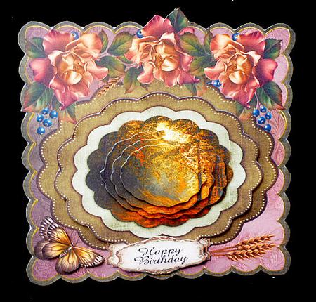Forest in the Autumn Pyramid Card Topper Mini Kit by Diane  Hitchcox