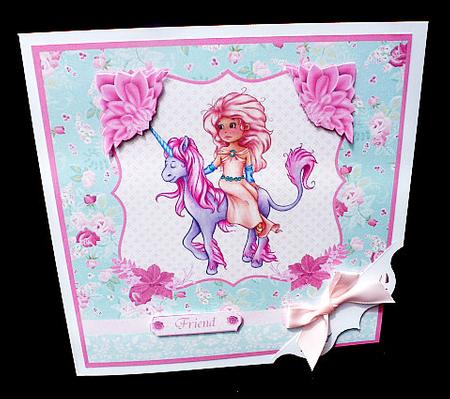 Pretty Princess & Unicorn Topper & Decoupage by Diane  Hitchcox