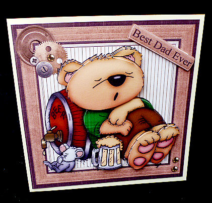 8x8 Teds the Best Dad Ever Mini Kit by Diane  Hitchcox