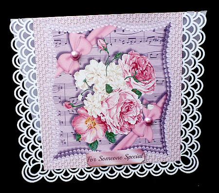 Beautiful Roses in a Double Pearl Frame  by Diane  Hitchcox