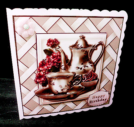 Tea & Cupcakes Card Topper 2 by Diane  Hitchcox