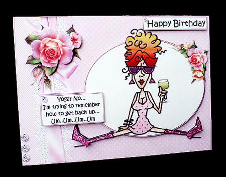 Rita and Yoga Quick Card by Diane  Hitchcox
