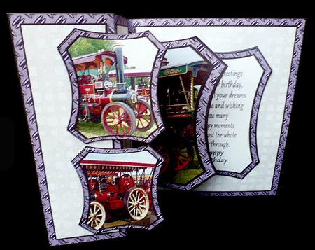 Fold Back Pop-up- Traction Engines by Diane  Hitchcox