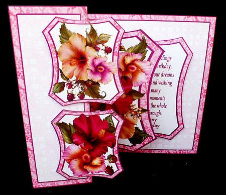 Fold Back Pop-up Hibiscus by Diane  Hitchcox