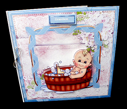Baby's Bathtime 7x7 Card Mini Kit by Diane  Hitchcox