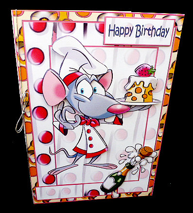 Happy Birthday with a Strawberry on Top by Diane  Hitchcox