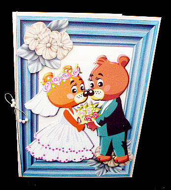 Cute Bears Wedding with Flowers by Diane  Hitchcox
