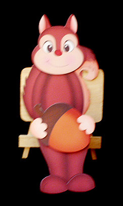 3D on the Shelf Card Kit - Little Squirrel Boy Scamp by Diane  Hitchcox