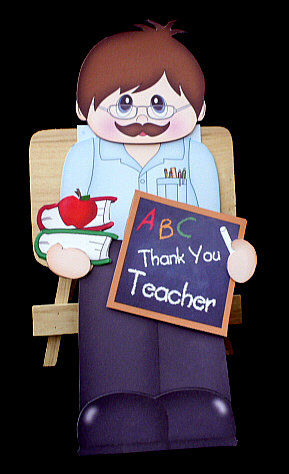 3D on the Shelf Card Kit - Mr Davies the Teacher by Diane  Hitchcox