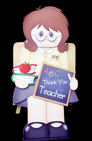 3D on the Shelf Card Kit - Miss Smith the Teacher by Diane  Hitchcox