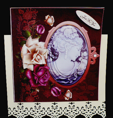 Antique Cameo Rose Topper with Layers by Diane  Hitchcox
