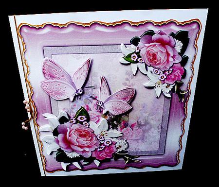 Roses in Satin Frame by Diane  Hitchcox