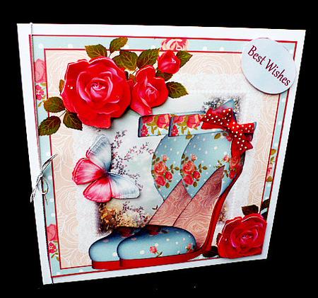 Beautiful Red Rose Shoes Topper by Diane  Hitchcox