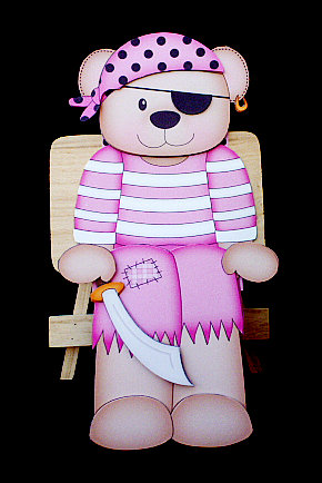 3D on the Shelf Card Kit - Livvy Bear the Pirate by Diane  Hitchcox