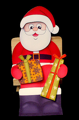 3D on the Shelf Card Kit - Christmas Santas Presents by Diane  Hitchcox