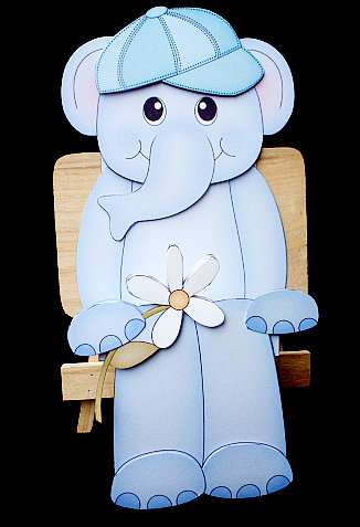 3D on the Shelf Card Kit - Levi Elephant by Diane  Hitchcox