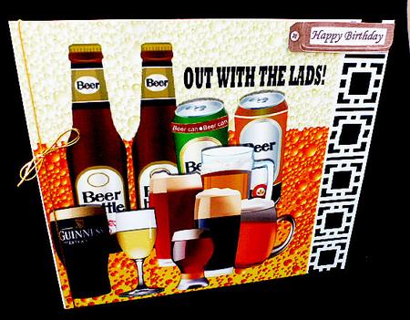 Out on the Town, Pints with the Lads 8x8 by Diane  Hitchcox