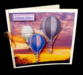 Sunset Hot Air Balloon Flight + Decoupage by Diane  Hitchcox