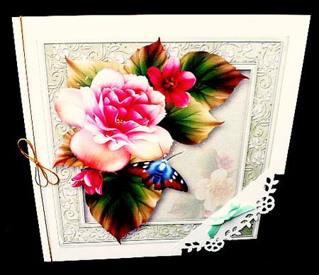 Beautiful Pink Begonia 8x8 Quick Topper by Diane  Hitchcox