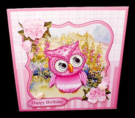 Sweet Owl Card Topper & Decoupage by Diane  Hitchcox
