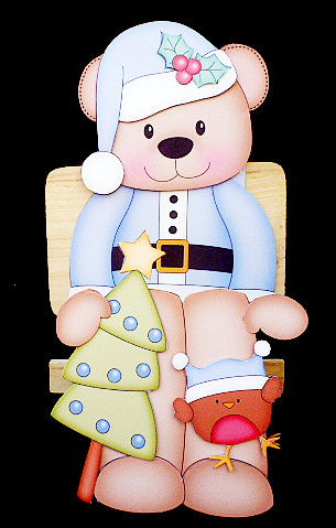 3D on the Shelf Card Kit - Christmas Austin Bear's Xmas Tree by Diane  Hitchcox