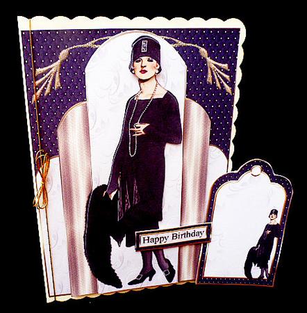 Vintage Lady with Art Deco Background Mini Kit by Diane  Hitchcox