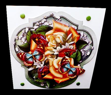 Scallop Topper Yellow Roses by Diane  Hitchcox