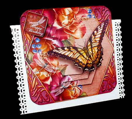 Cardtopper Lovely Butterfly Autumn 404 by Diane  Hitchcox