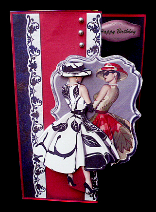 Fashionista A, Henriette A5 Foldback Card Mini-kit by Diane  Hitchcox