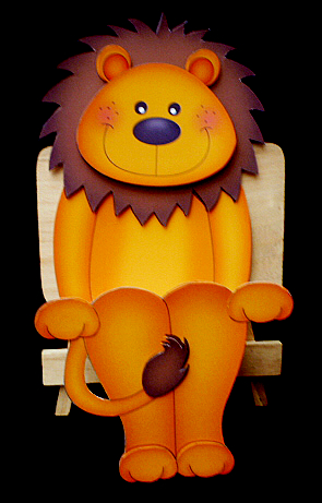 3D on the Shelf Card Kit - Lloyd the Little Lion by Diane  Hitchcox