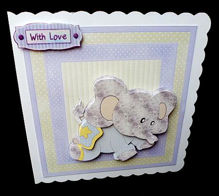 Baby Star Elephant 7x7 Card Mini Kit by Diane  Hitchcox