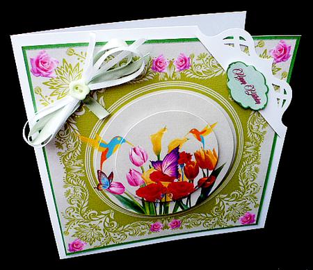 Green Floral All Occasion Card by Diane  Hitchcox