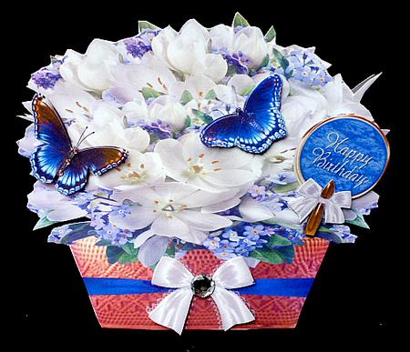 Spring Basket 3 Shaped Card Plus Gift Card by Diane  Hitchcox