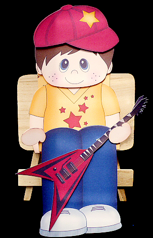 3D on the Shelf Card Kit - Little Rock Guitarist Chad by Diane  Hitchcox