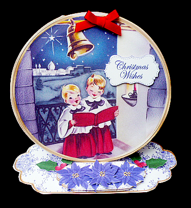 Christmas Choirboys Circle Easel Card Mini Kit by Diane  Hitchcox