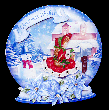 Christmas Snow Globe Posting Cards Shaped Card Mini Kit by Diane  Hitchcox