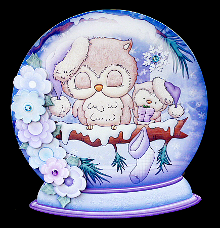 Christmas Snow Globe Holiday Wishes Shaped Card Mini Kit by Diane  Hitchcox