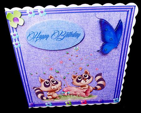 Raccoon Surprize Purple by Diane  Hitchcox