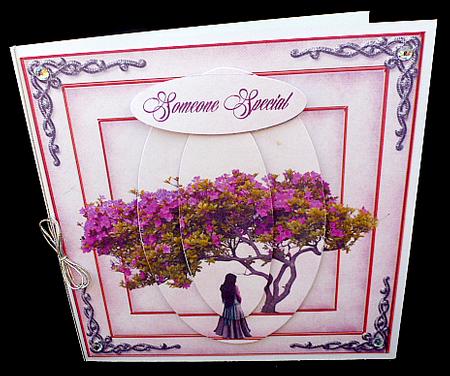 Floral Tree and Mysterious Girl3 by Diane  Hitchcox