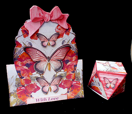 Over the Top Card & Facets Box Butterflies Poppy 454 by Diane  Hitchcox