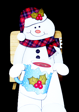 3D on the Shelf Card Kit - Mack the Snowman by Diane  Hitchcox