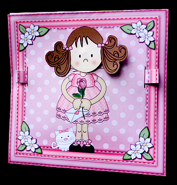 3D Animated Moveable Wobble Head Card Girlz Zoe's Rose by Diane  Hitchcox