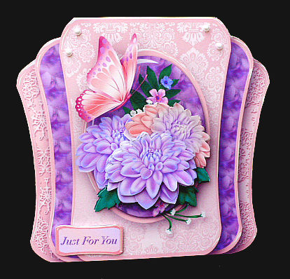 Dahlias - Three Layer Card Mini Kit by Diane  Hitchcox