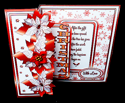 Fbp Shiny Red Poinsettias by Diane  Hitchcox