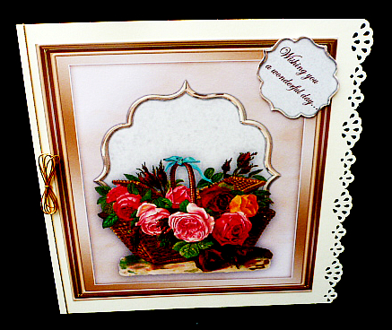 Vintage Flower Basket Topper 2 by Diane  Hitchcox