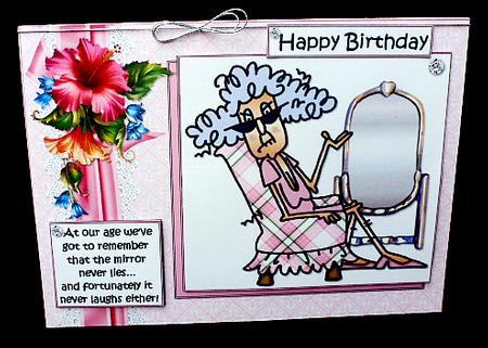 Stella the Mirror Never Lies Quick Card by Diane  Hitchcox