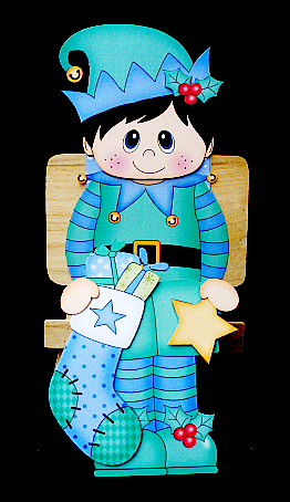 3D on the Shelf Card Kit - Christmas Little Elf by Diane  Hitchcox