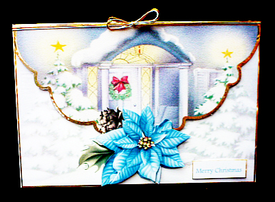 Christmas Door Mock Envelope Card with Decoupage by Diane  Hitchcox